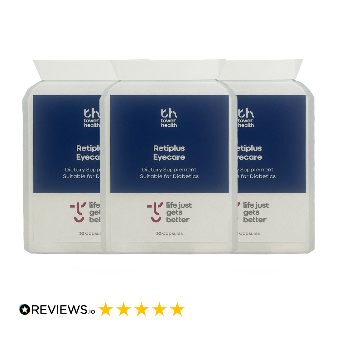 Retiplus - Eyecare Supplement for Diabetic Retinopathy - Buy 1 Pack £19.95/each