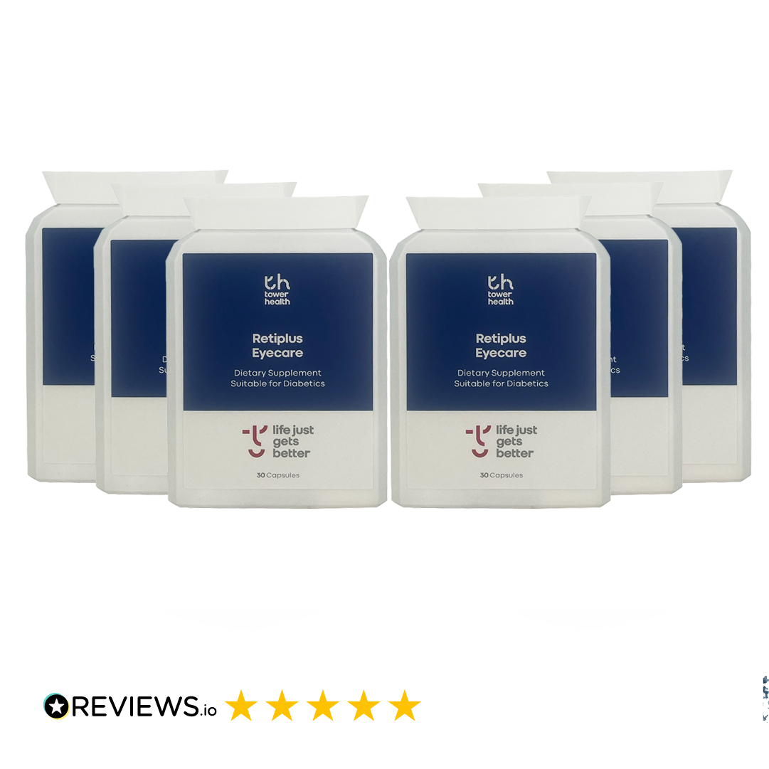 Retiplus - Eyecare Supplement for Diabetic Retinopathy - Buy 2 Get a 3rd 50% OFF  £16.62/each